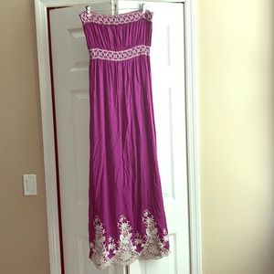 Strapless maxi dress